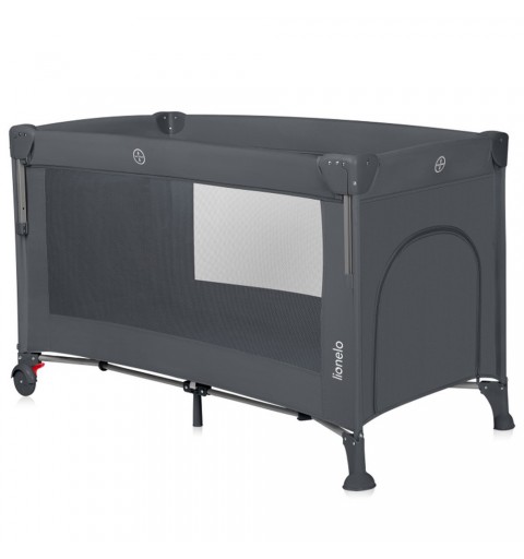 Lionelo Ellen - łóżeczko turystyczne 3w1 z opuszczanym bokiem  | Grey Concrete